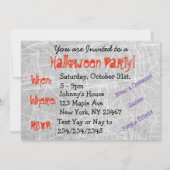 Manoir hanté par les invitations à la fête d'Hallo (Dos)