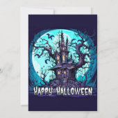 Manoir Hauné éffrayant Invitations de la fête d'Ha (Dos)