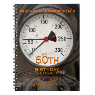  Manometer 60th Birthday Guest Book Notitieboek