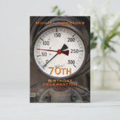  Manometer 70th Birthday Celebration Kaart (Staand voorkant)
