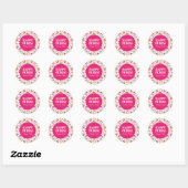 Manot Manot rose coloré Happy Purim Stickers (Feuille)