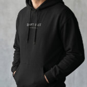 manque de capuche | Pullover à typographie blanche