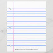 Manque de Papier Rayé ? Écrivez sur cette Feuille  (Devant)