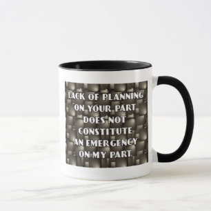 Manque de tasse de planification