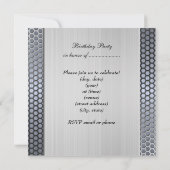 Mans  60e zilvermetaal-blikdag kaart (Achterkant)