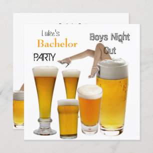 Mans Bachelor Party Beer Boys Night Legs Kaart