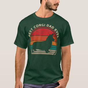 Mans Beste Corgi Vader Ooit Vintage Vaderdag Hond T-shirt