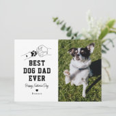 Man's beste vriend foto vaders dag kaart (Staand voorkant)