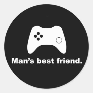 Man's beste vriend grappige gamer Stickers