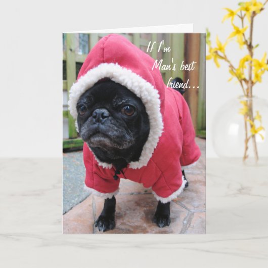 Man's beste vriend Kaart (Gele Bloem)