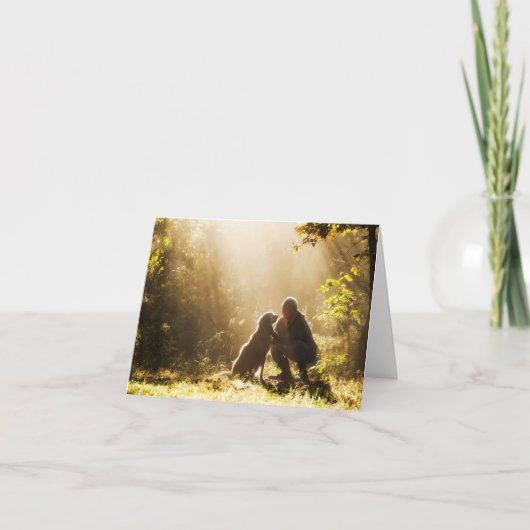 Man's beste vriend sympathie kaart (Voorkant)