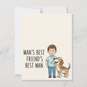 Man's beste vriend's beste man Vaderdag Briefkaart