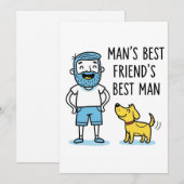 Man's beste vriend's beste man Vaderdag Kaart (Voorkant / Achterkant)