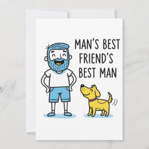 Man's beste vriend's beste man Vaderdag Kaart