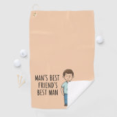 Man's beste vriend's Man hond vader Vaderdag Golfhanddoek (Insitu)