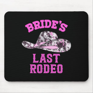 Mans bruids laatste rodeo cowgirl hoed vrijgezelle muismat