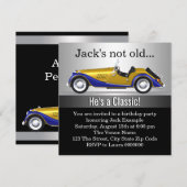 Mans Classic Car Verjaardagsfeest Kaart (Voorkant / Achterkant)