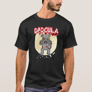 Mans Dadcula Dracule Vampier Dad Halloween Feest F T-shirt