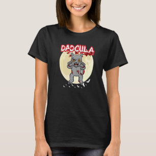 Mans Dadcula Dracule Vampier Dad Halloween Feest F T-shirt