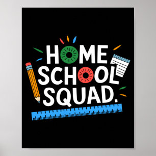 Mans eerste dag van homeschool squad online leerli poster