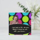 Mans Funny Retro 50ste Verjaardagsfeest Kaart (Staand voorkant)