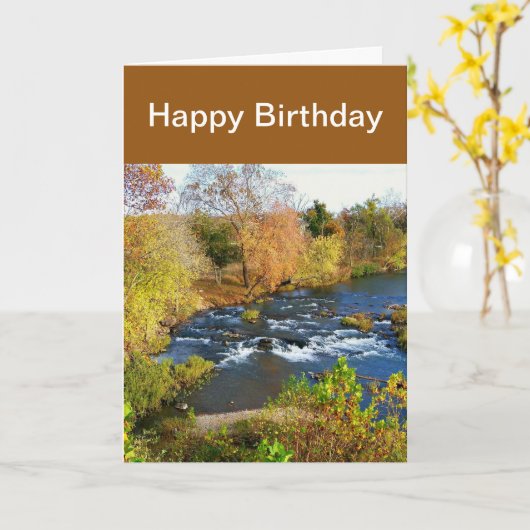 Mans Gelukkige Verjaardag Shoal Creek Missouri Kaart (Gele Bloem)