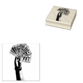 Mans hand Holding 100 dollar koopt geld kunst Rubberstempel (Gestempeld)