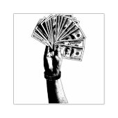 Mans hand Holding 100 dollar koopt geld kunst Rubberstempel (Afrduk)