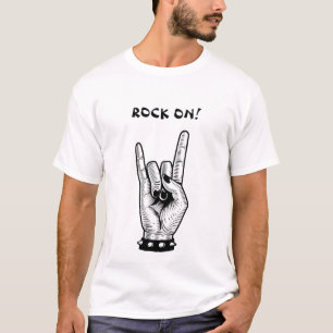 MANS Hand Rocker horns Sign art illustratie T-shirt