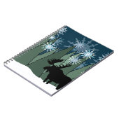 Mans in het bos Snowflake Notitieboek (Linkerzijde)