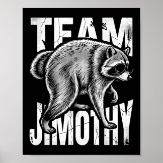Mans Jimothy Wasbeer Grappig Afval Pandateam Poster