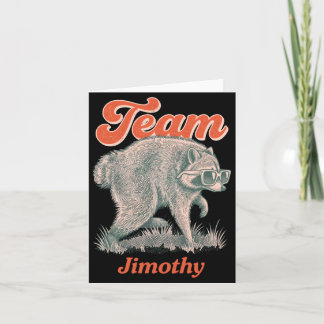 Mans Jimothy Wasbeer Grappige Vuilnis Panda Team Kaart