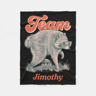 Mans Jimothy Wasbeer Grappige Vuilnisbeer Team Fleece Deken