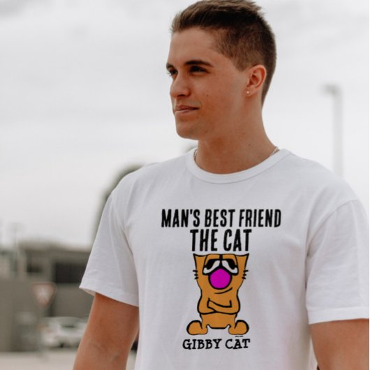 MANS MEILLEUR AMI LE CHAT, GIBBY CHAT T-SHIRTS