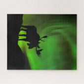 Mans met Green Aurora Borealis, Alaska Legpuzzel (Horizontaal)