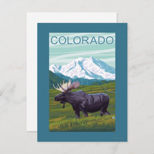 Mans met MountainColorado Briefkaart (Voorkant / Achterkant)