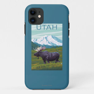 Mans met MountainUtah iPhone 11 Hoesje