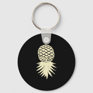 Mans omgekeerde ananas subtiele vakantie grappig sleutelhanger