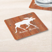 Mans op de weetherde pijn vierkante kartonnen onderzetter (Schuin)