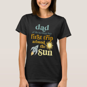 Mans Papa Buitenruimte 1e Verjaardag Eerste Reis R T-shirt