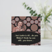 Mans Retro 40e verjaardagsfeestje Kaart (Staand voorkant)