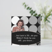 Mans Retro 50th Birthday Invitation (Debout devant)