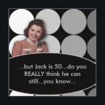 Mans Retro 50th Birthday Invitation<br><div class="desc">Arrière - plan de point rétro avec invitation vintage à la fête du cinquantième anniversaire de femme. Vous pouvez modifier le texte pour dire ce que vous voulez!</div>