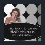 Mans Retro 50th Birthday Invitation<br><div class="desc">Arrière - plan de point rétro avec invitation vintage à la fête du cinquantième anniversaire de femme. Vous pouvez modifier le texte pour dire ce que vous voulez!</div>