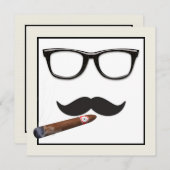 Mans Snor Verjaardagsfeestje Kaart (Voorkant / Achterkant)