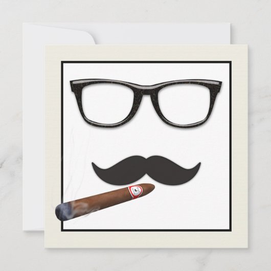 Mans Snorhaar Verjaardagsfeestje Kaart (Voorkant)