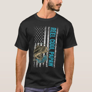 Mans Vaderdag Reel Cool Papaw Vis Amerikaanse Vla T-shirt