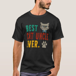 Mans Vintage Beste Kat Oom Ooit Gebotst Fi Vaderda T-shirt