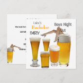 Mans vrijgezellenfeest Bier Jongens Nacht Benen Kaart (Voorkant / Achterkant)