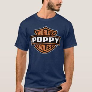 Mans Werelds Coolste POPPY Beste Papa Inhe Wereld  T-shirt